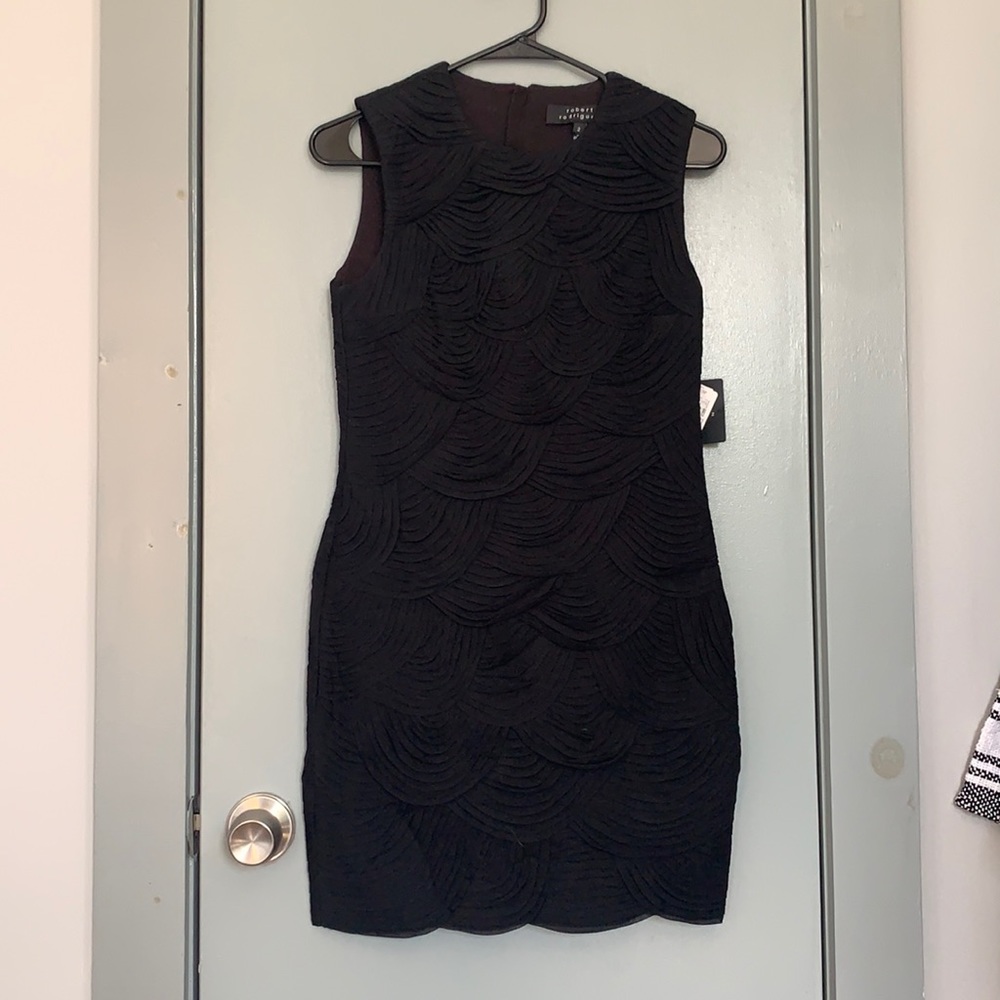 Robert Rodriguez Black Silk Cocktail Dress, Size 2